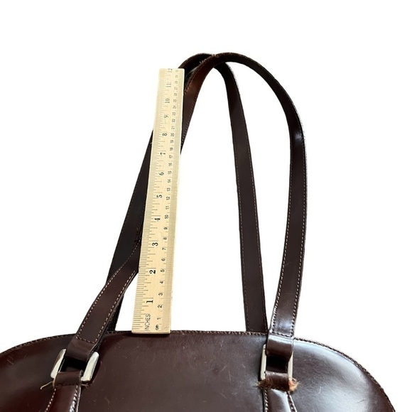 Preswick & Moore Split Cowhide Leather Structured Shoulder Tote Made in Italy - Picture 9 of 16